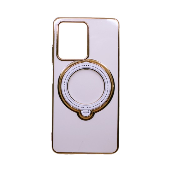 Hard Silicone Case with Support Ring for Xiaomi Redmi Note 12 Pro 5g White Hard Silicone Case with Support Ring for Xiaomi Redmi Note 12 Pro 5g White